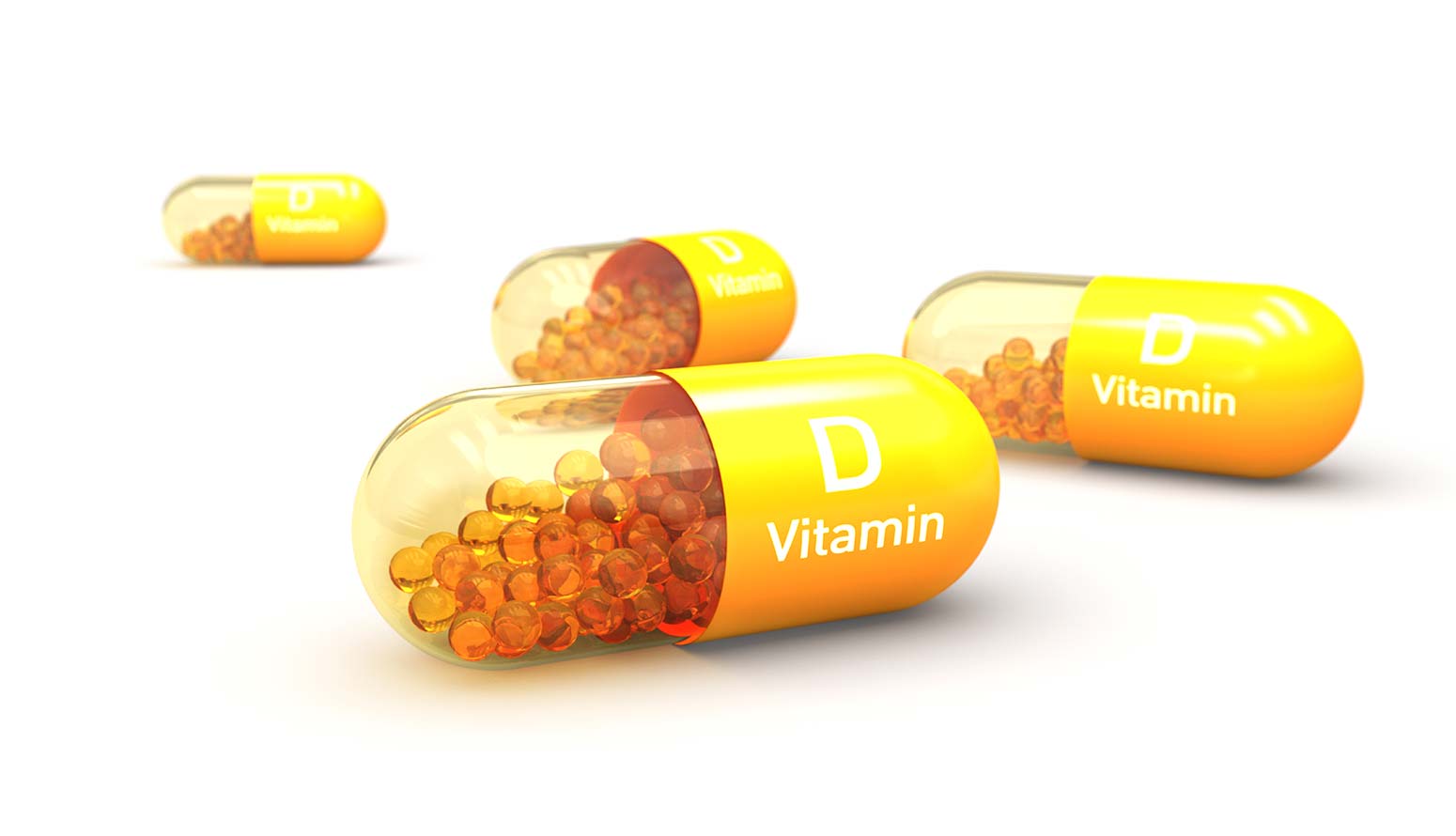 vitamin d capsule in yellow color